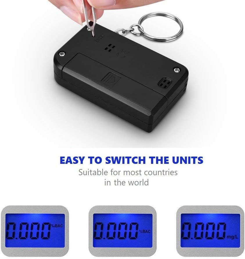 Breathalyzer - Digital Blue LED Screen - Portable