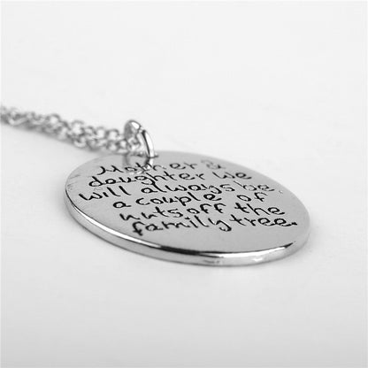 Mother & Daughter we Will Always be, a Couple of Nuts Off The Family Tree - Pendant Necklace