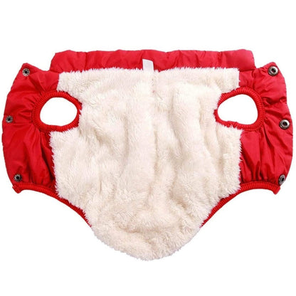 Double Layer Fleece Warm Dog Jacket Coat Vest - RED