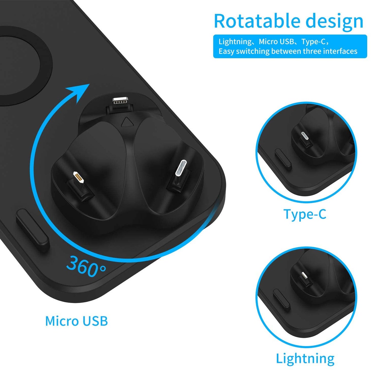 Wireless Charger 6 in 1 - Adapter Included