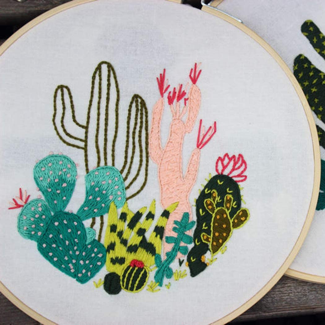 Embroidery Starter Kit with Pattern - Cactus