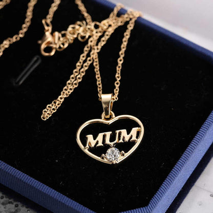 Mum Heart Pendant Necklace - Makes The Perfect Gift for Mom