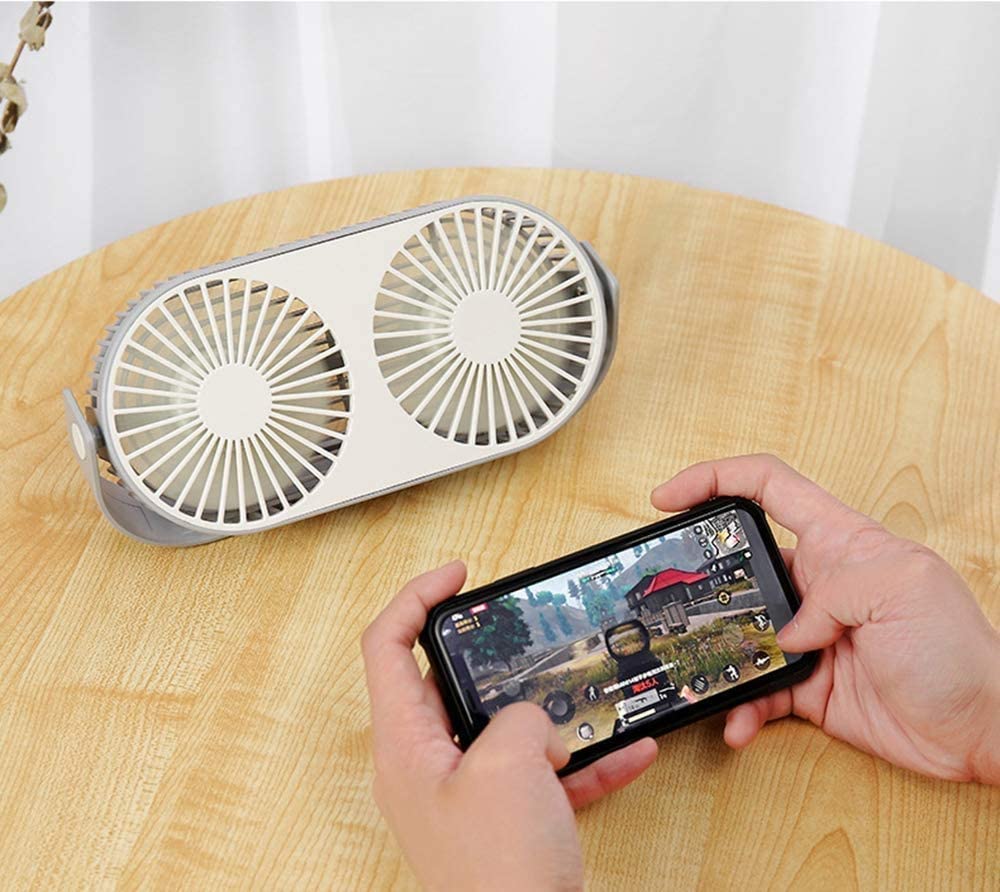 Portable Desk Fan - Small Tabletop Fan with Strong Airflow