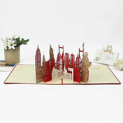 New York 3D Pop Up Card and Envelope