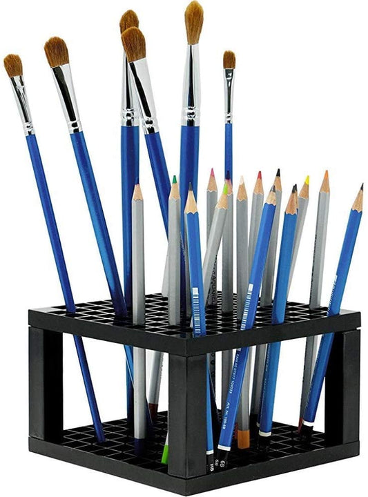 96 Hole Plastic Pencil & Brush Holder Multi Bin Organizer