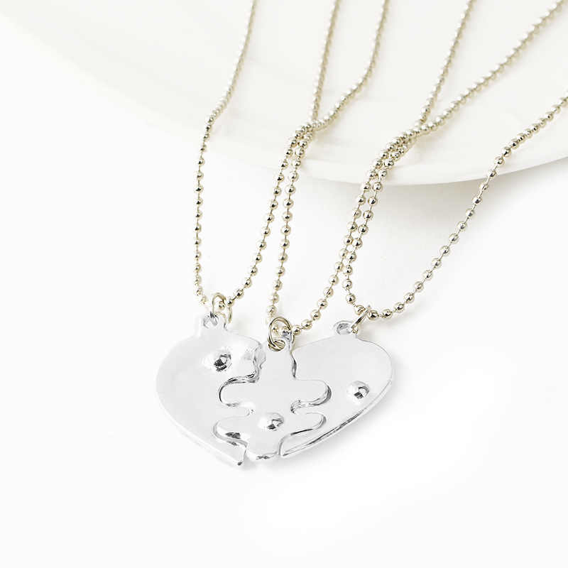 Best Friends Forever Heart Necklaces - Set of 3 Friendship Necklaces