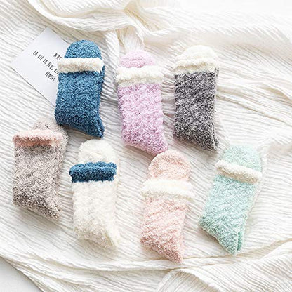 Winter Socks for Women - Soft Warm Fluffy Cozy - [7 Pairs]