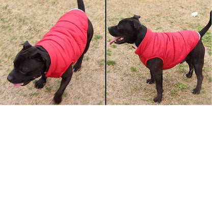 Double Layer Fleece Warm Dog Jacket Coat Vest - RED