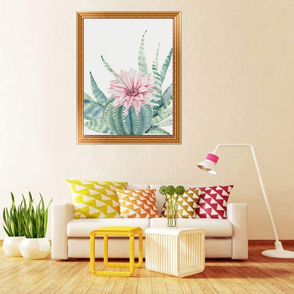 5D Diamond Painting by Number Kit Cactus Flower