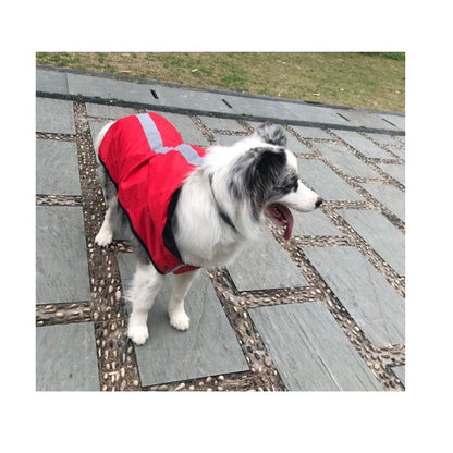 Dog Raincoat with Hood and Leash Hole Waterproof