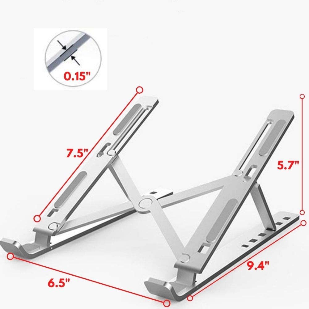 Laptop Stand Holder for 10-15.6” Laptops - Silver