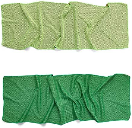 Workout Cooling Ice Towel (40"x12") - Gray and Green