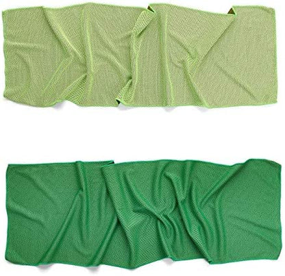 Workout Cooling Ice Towel (40"x12") - Gray and Green