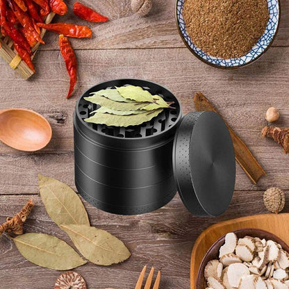 5 Piece 2.1" Spice Herb Grinder - Color Metal Black