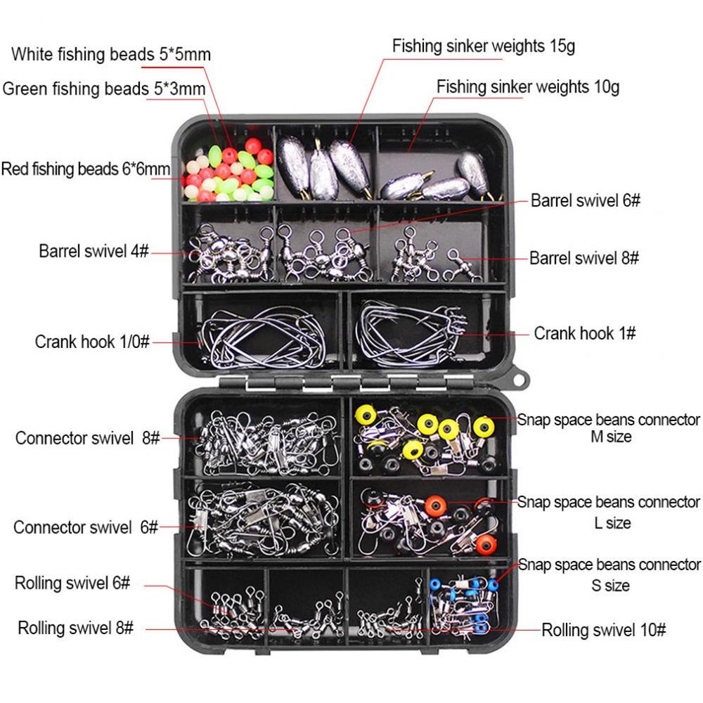 160 Piece Fishing Accessories Kit