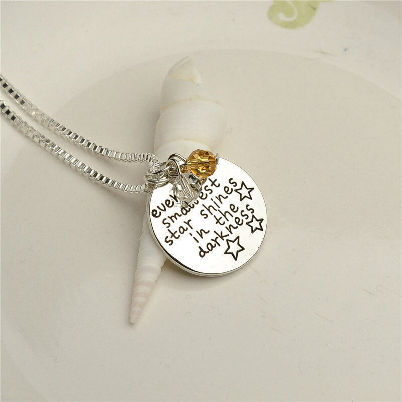 Even The Smallest Star Shines in The Darkness - Pendant Necklace