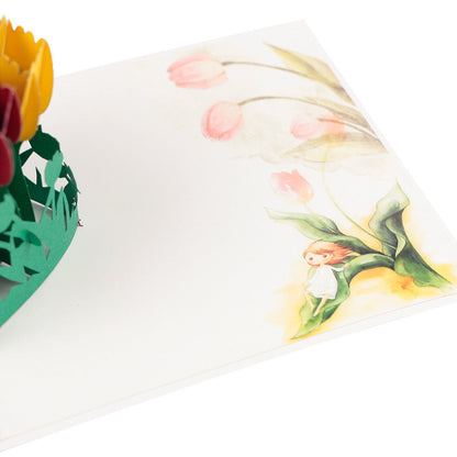 3D Tulips Pop Up Card and Envelope