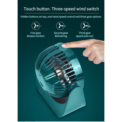 Portable Desk Fan - Battery Powered Small Mini Quiet USB Fan