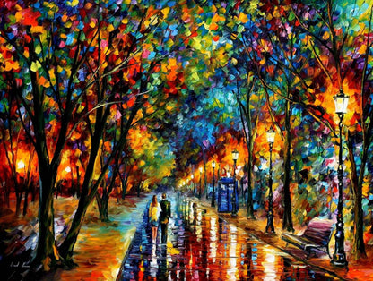 Paint by Numbers Kit - Lights in Raining night