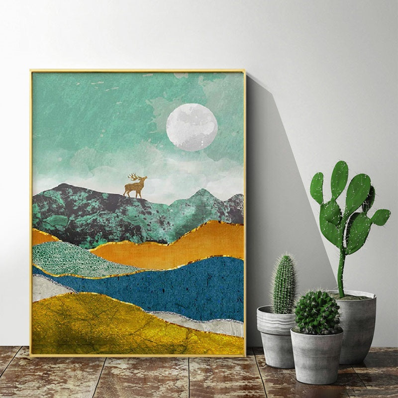 DIY Paint by Numbers Kit - Moon and Deer