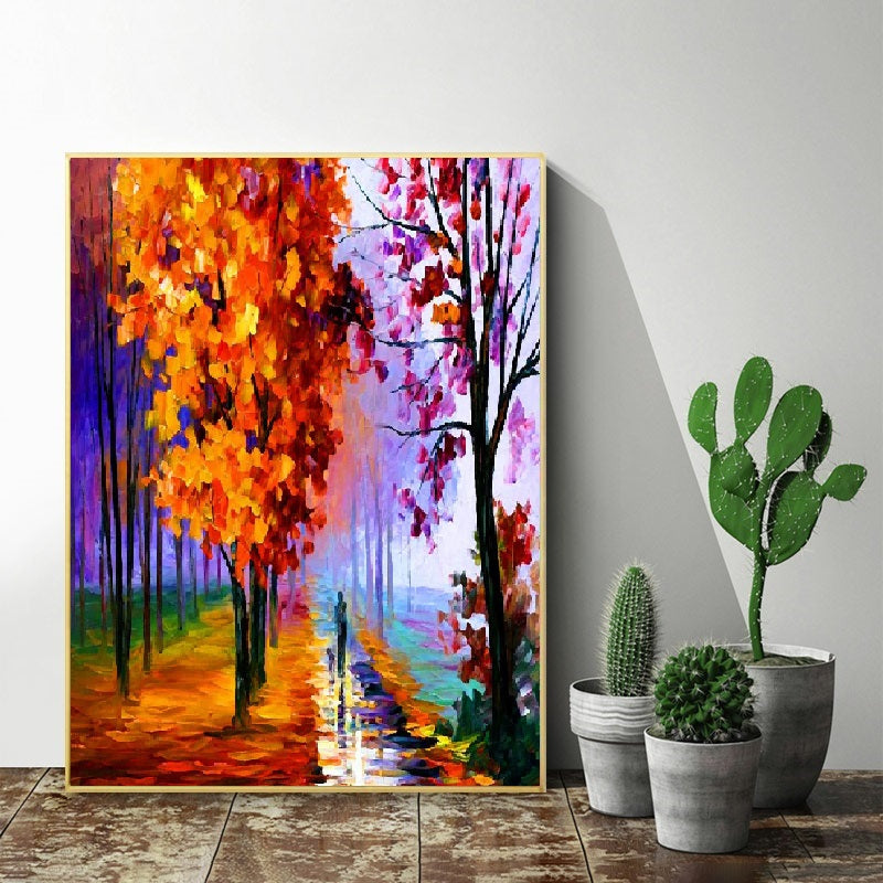 DIY Paint by Numbers Canvas Painting Kit - Autumn in The Park