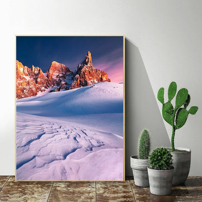 DIY Paint by Numbers Canvas Painting Kit - Snow Landscape