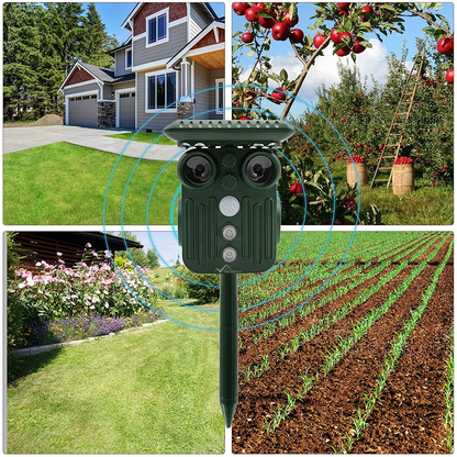 Ultrasonic Solar Deer Repeller - 5 Adjustable Modes - Get Rid of Deer in 48 Hours