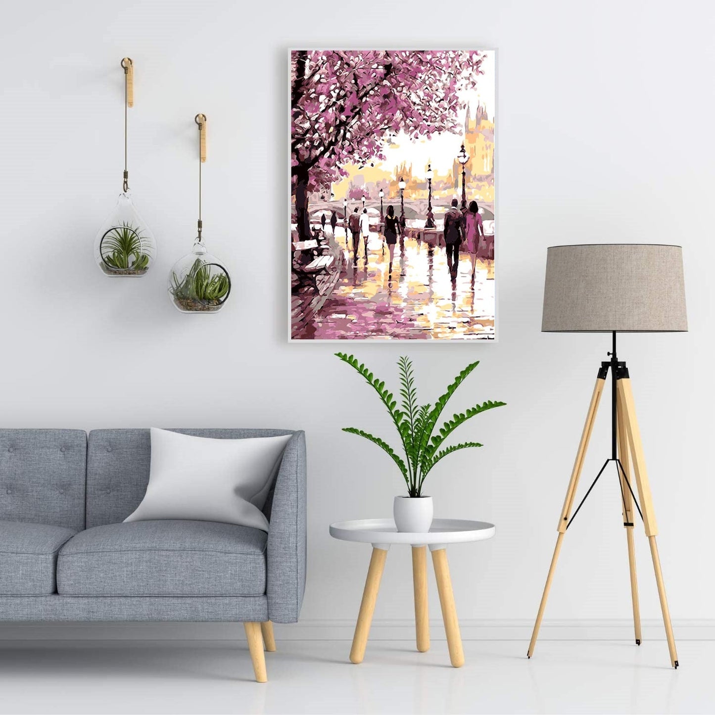 5D Diamond Painting by Number Kit Rainy Spring Day