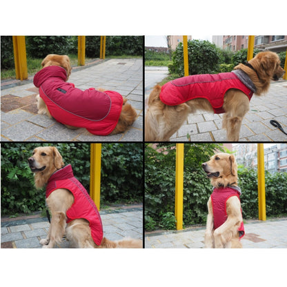 Fleece Warm Dog Jacket Coat Vest for Puppy Winter Cold - RED