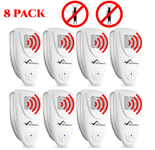 Ultrasonic Earwig Repeller - PACK of 8 - Get Rid Of Earwigs In 48 Hours Or It's FREE