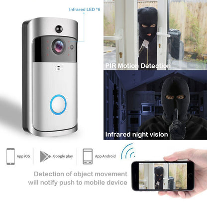 Smart Video Doorbell Camera - Motion Detector & Night Vision - Full HD