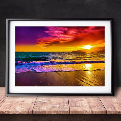 5D Diamond Painting by Number Kit Summer Beach