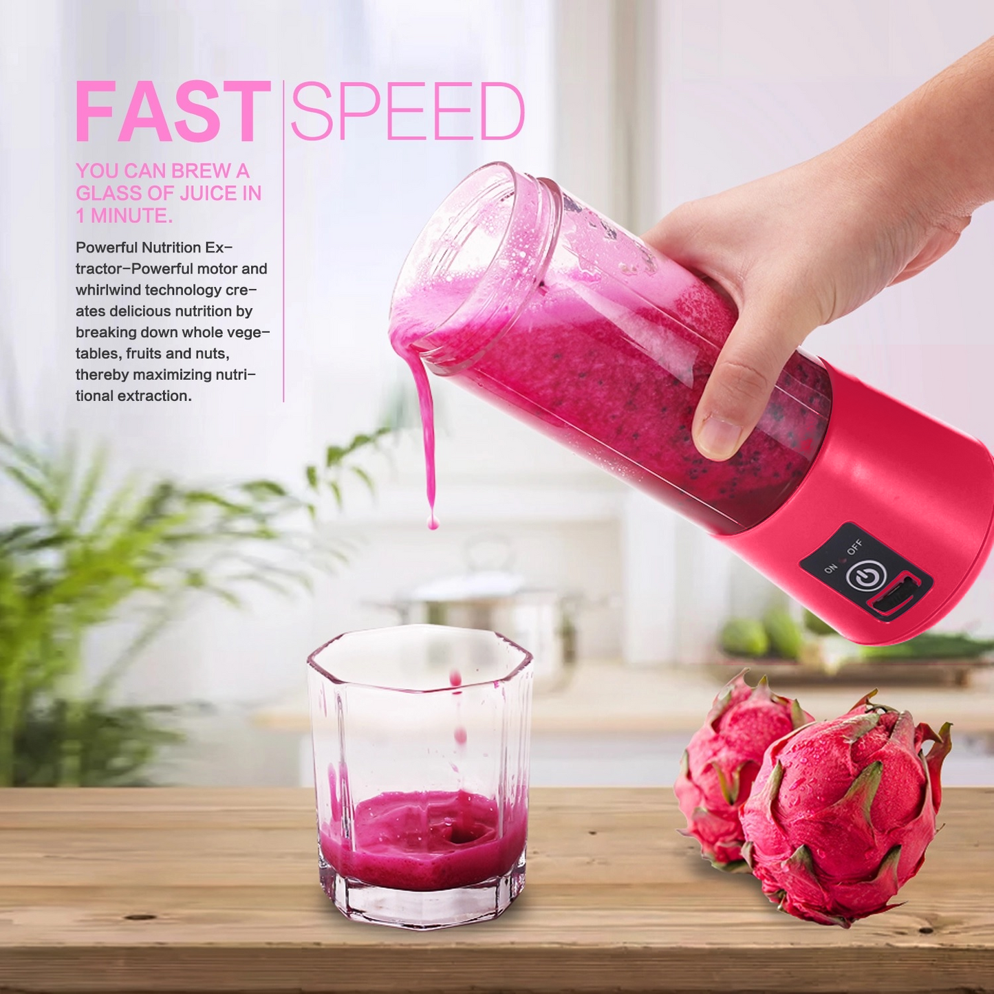 Portable USB Blender for Shakes and Smoothies