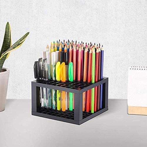 96 Hole Plastic Pencil & Brush Holder Multi Bin Organizer