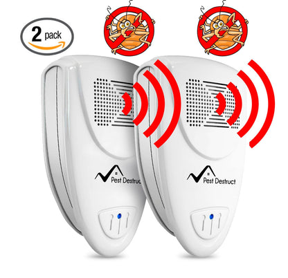 Ultrasonic Bed Bug Repeller - PACK of 2 - 100% SAFE for Children and Pets - Quickly Eliminate Pests