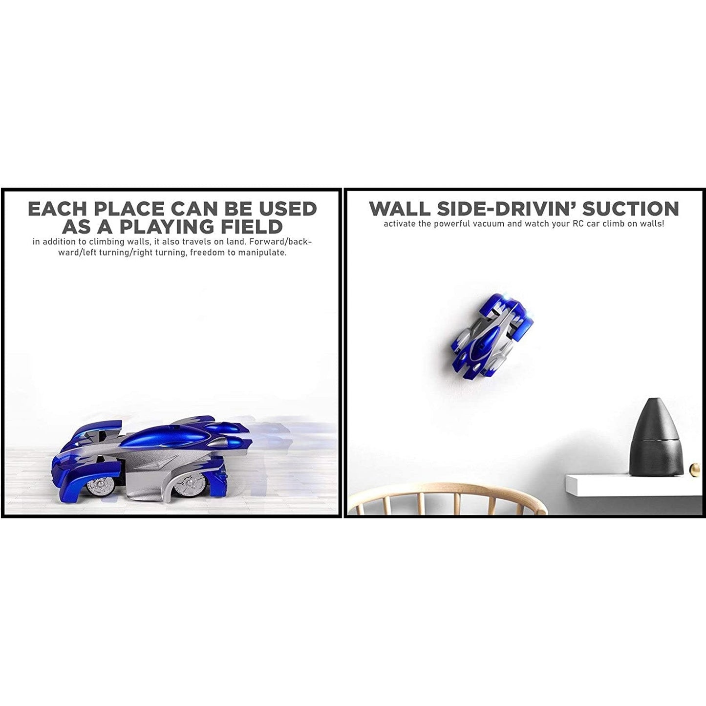 Wall Climbing Remote Control RC Car - Blue