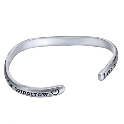 Live The Life You Love Learn from Yesterday Live for Today Hope for Tomorrow - Inspirational Bracelet