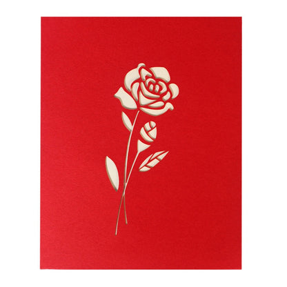 3D  Red Flower Pop Up Card and Envelope