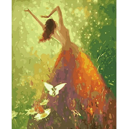 DIY Paint by Numbers Canvas Painting Kit - Dancing Girl Buttery