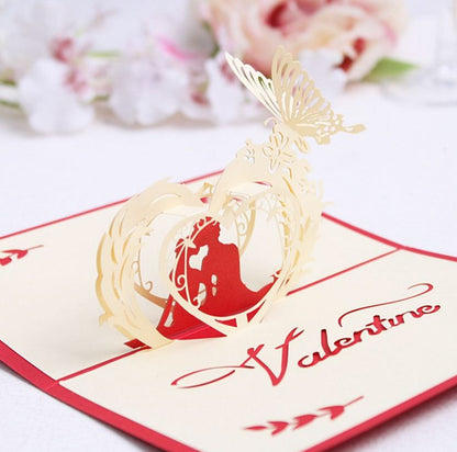 3D Love Valentine's Day Pop Up Card and Envelope