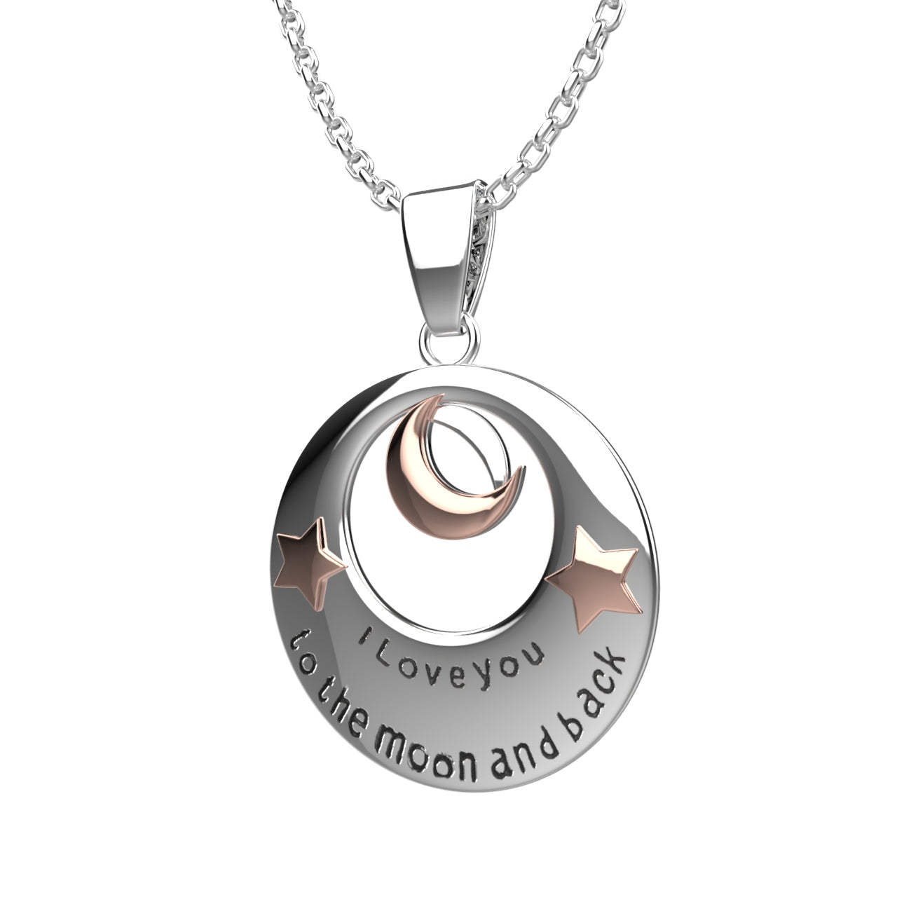 I Love You to The Moon and Back Pendant Necklace