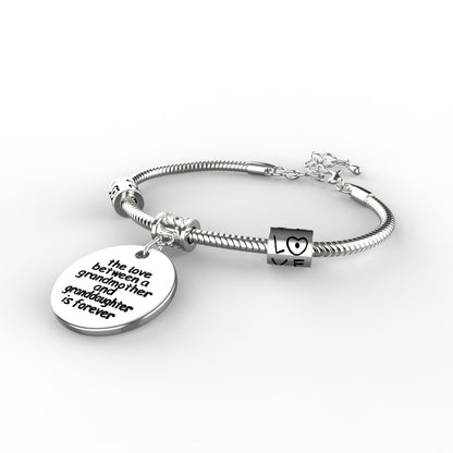 Love Between a Grandmother and Granddaughter is Forever Bracelet - Family Jewelry Gift - 10’’