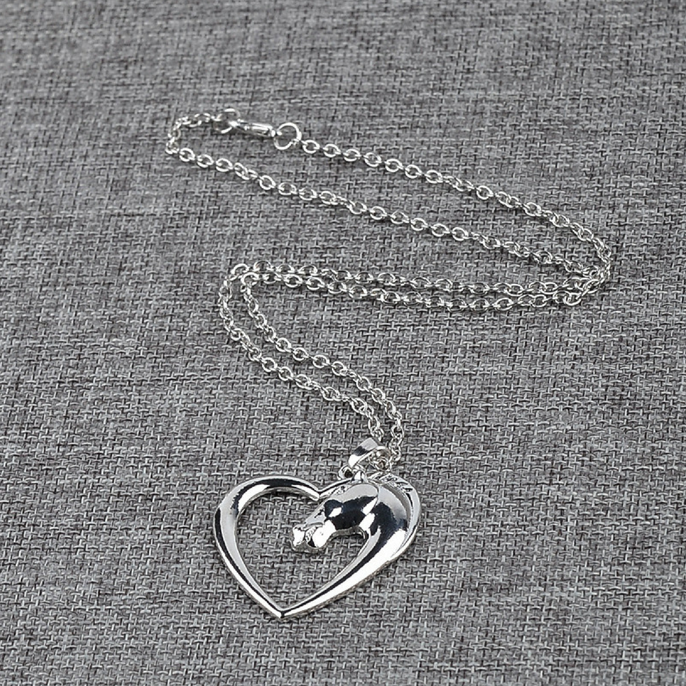 Heart Pendant Necklace Horse Heart Jewelry - Family and Friends Jewelry Gift