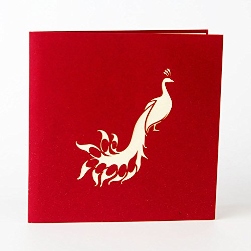 3D Peacock Pop Up Card and Envelope