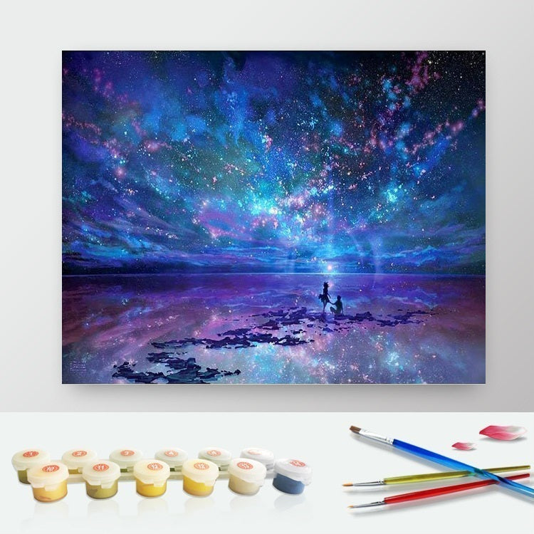 DIY Paint by Numbers Canvas Painting Kit - Northern Lights