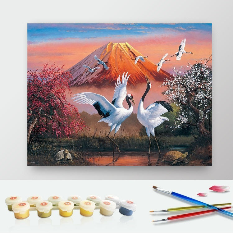 DIY Paint by Numbers Canvas Painting Kit - White Storks