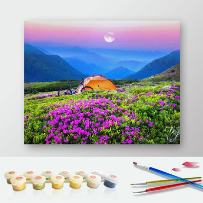 DIY Paint by Numbers Canvas Painting Kit - Pink Sunset