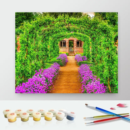 DIY Paint by Numbers Canvas Painting Kit - Flowers in The Park