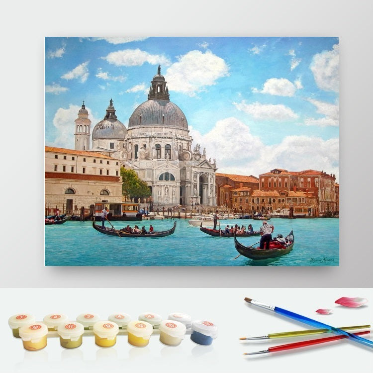 DIY Paint by Numbers Canvas Painting Kit - Venice Gondola Tour