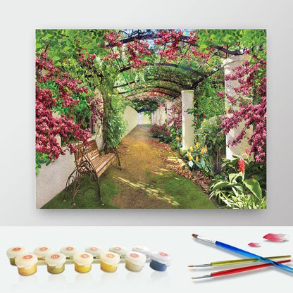 DIY Paint by Numbers Canvas Painting Kit - Romantic Spot in The Park